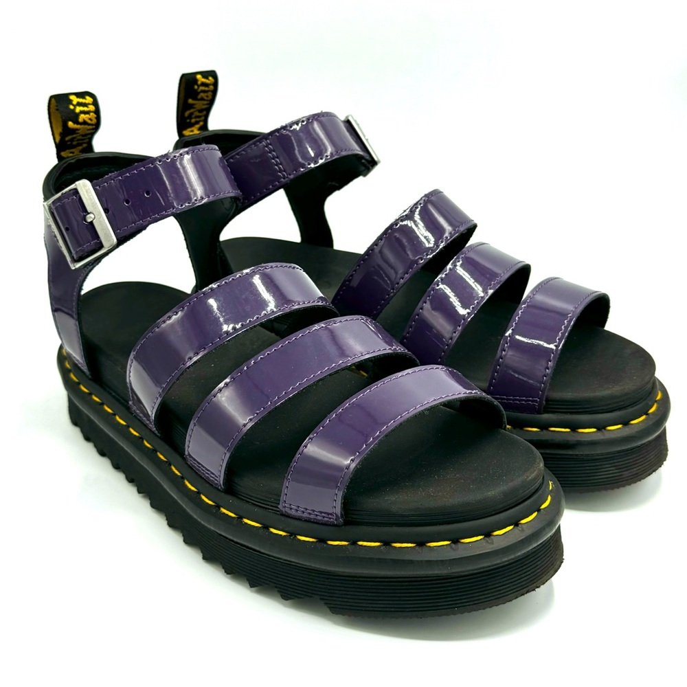 Dr Martens Blaire Gladiator sandal in purple black currant color women’s 9Lrg